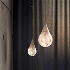 Alabaster Rain Pendant Lighting, Dining Table Pendant by Bling Lighting Studio
