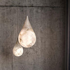 Alabaster Rain Pendant Lighting, Dining Table Pendant by Bling Lighting Studio
