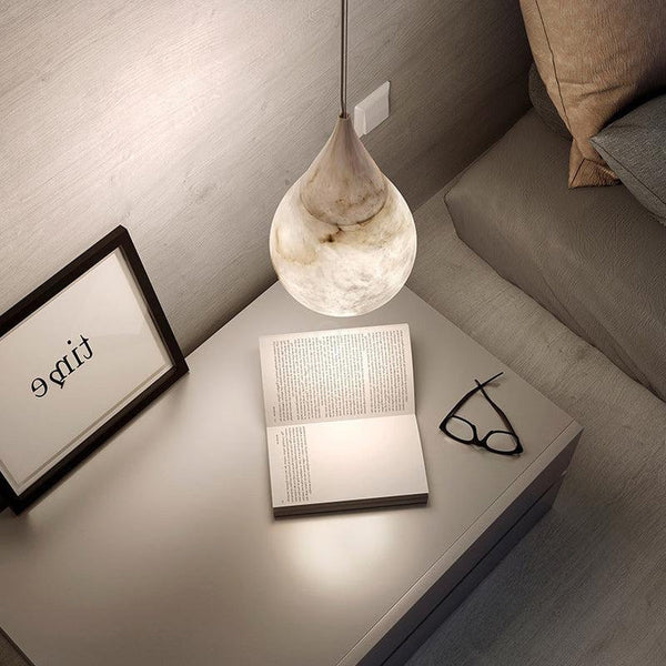 Alabaster Rain Pendant Lighting, Dining Table Pendant by Bling Lighting Studio