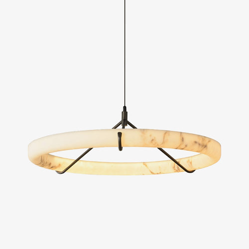 Alabaster Ring Pendant Lamp by Bling Lighting Studio