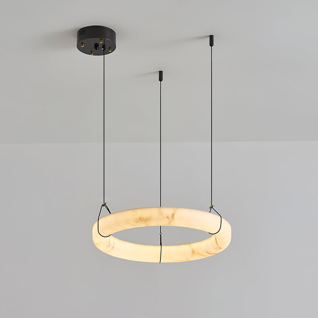 Alabaster Ring Pendant Lamp by Bling Lighting Studio