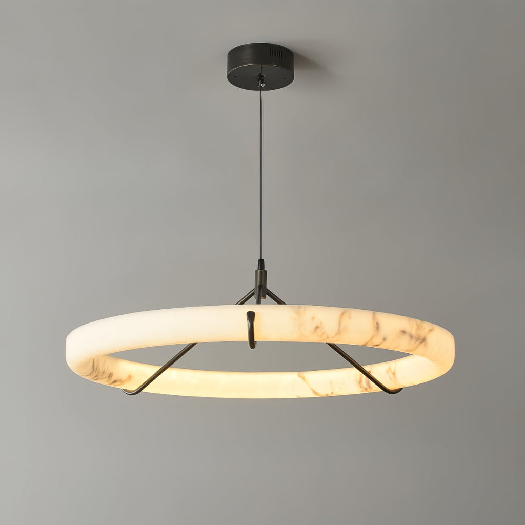 Alabaster Ring Pendant Lamp by Bling Lighting Studio