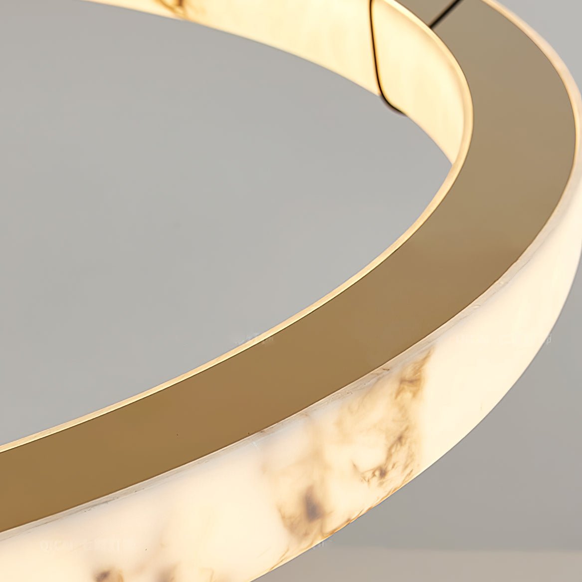 Alabaster Ring Pendant Lamp by Bling Lighting Studio