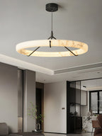 Alabaster Ring Pendant Lamp by Bling Lighting Studio