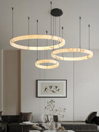 Alabaster Ring Pendant Lamp by Bling Lighting Studio