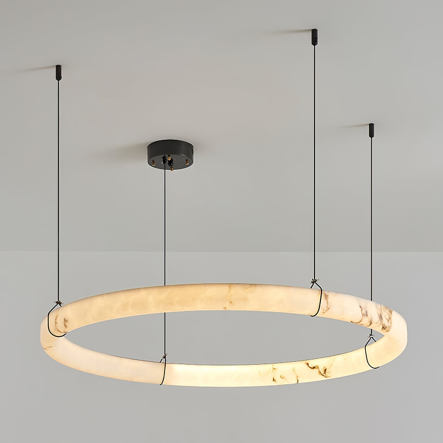Alabaster Ring Pendant Lamp by Bling Lighting Studio