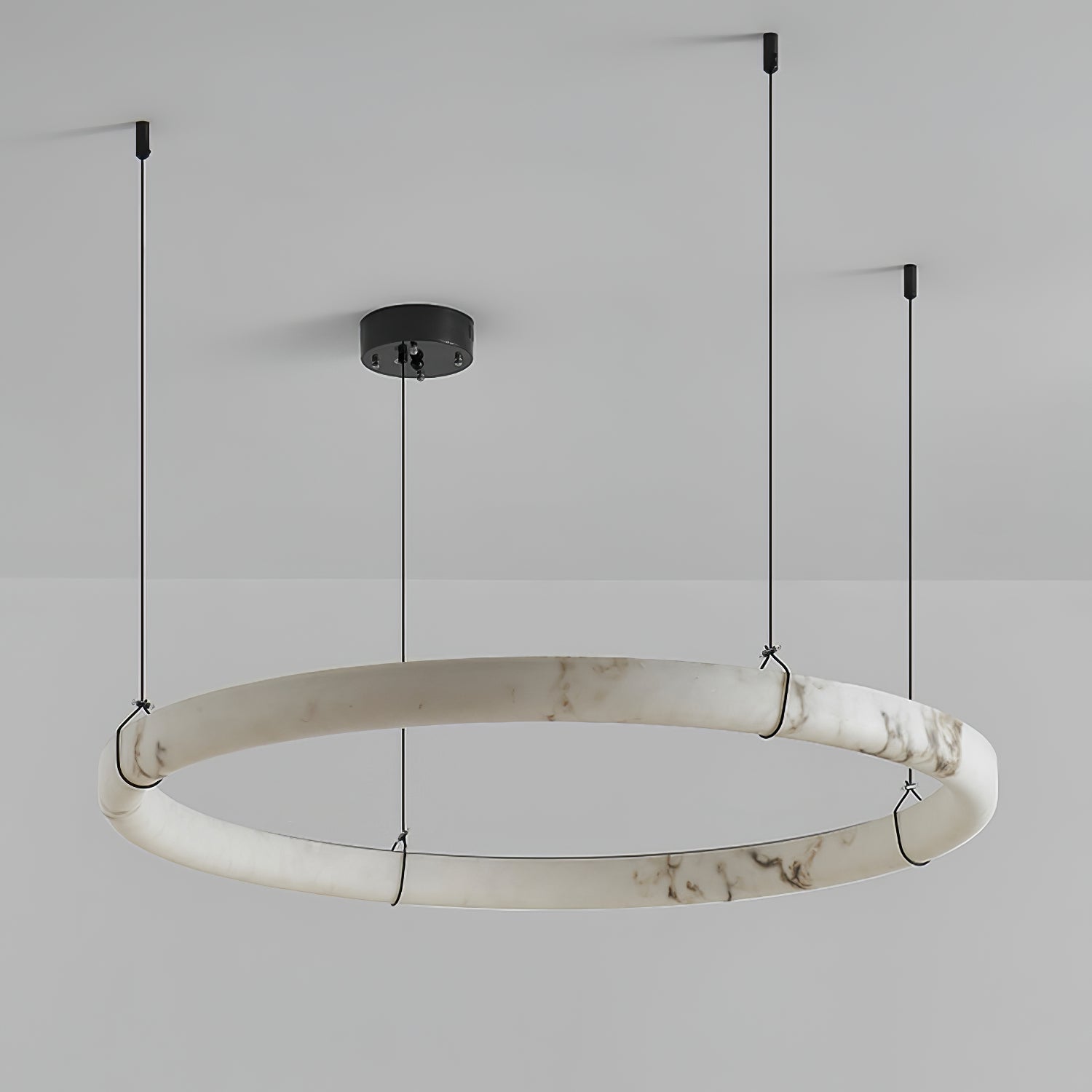 Alabaster Ring Pendant Lamp by Bling Lighting Studio