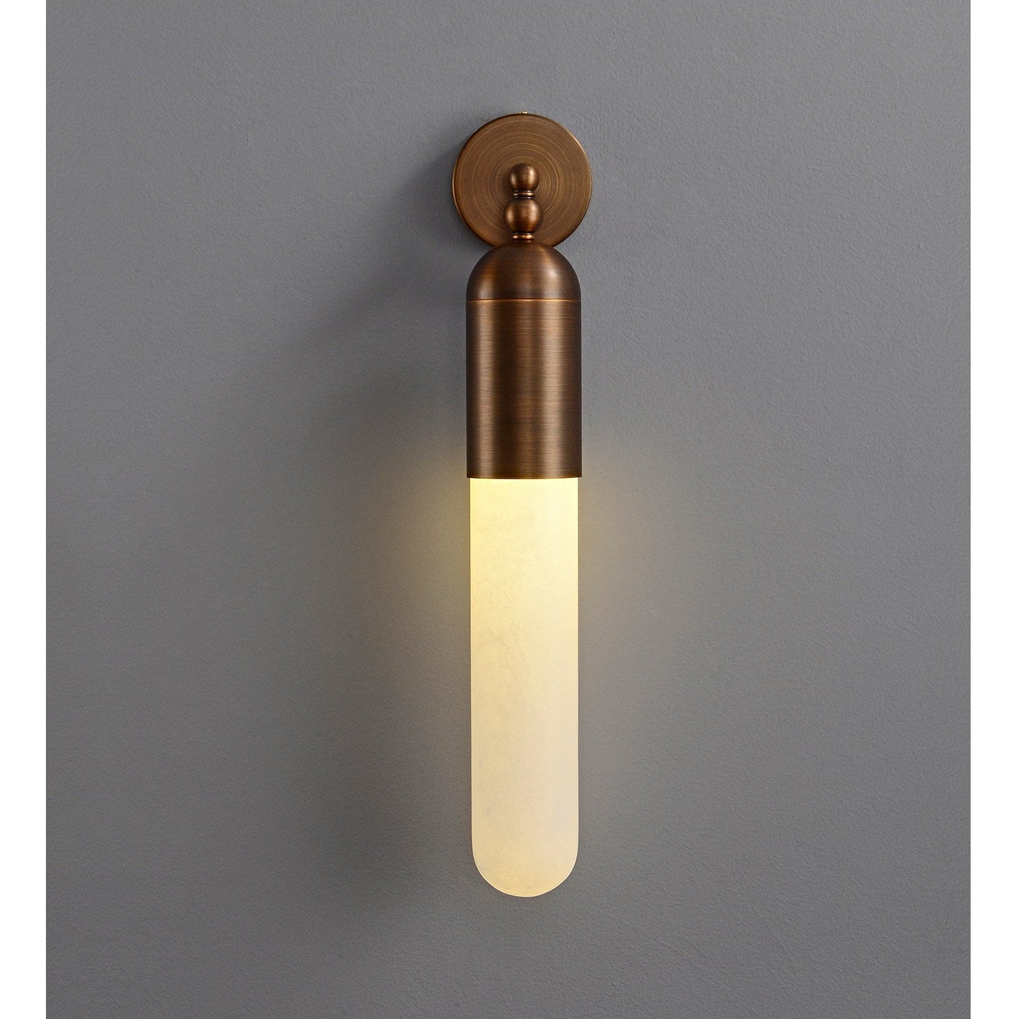 Alabaster Sculpted Tube Wall Sconce by Bling Lighting Studio