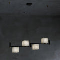 Alabaster Square Box Chandelier by Bling Lighting Studio