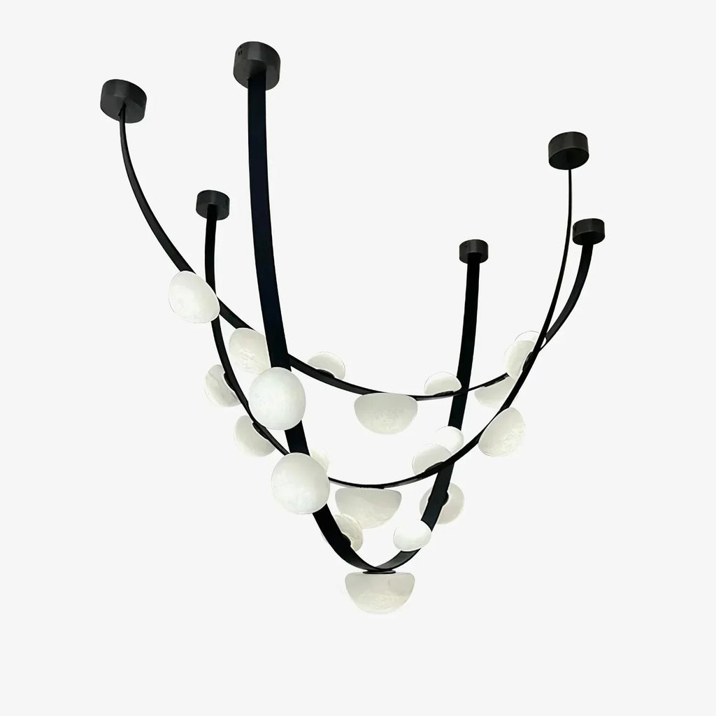 Alex Modern Dew Drops Alabaster Chandelier by Bling Lighting Studio