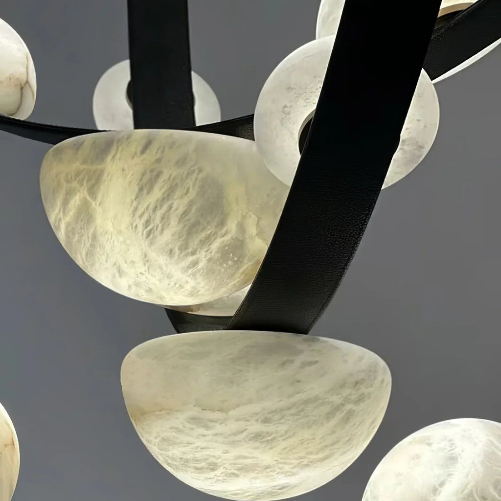 Alex Modern Dew Drops Alabaster Chandelier by Bling Lighting Studio