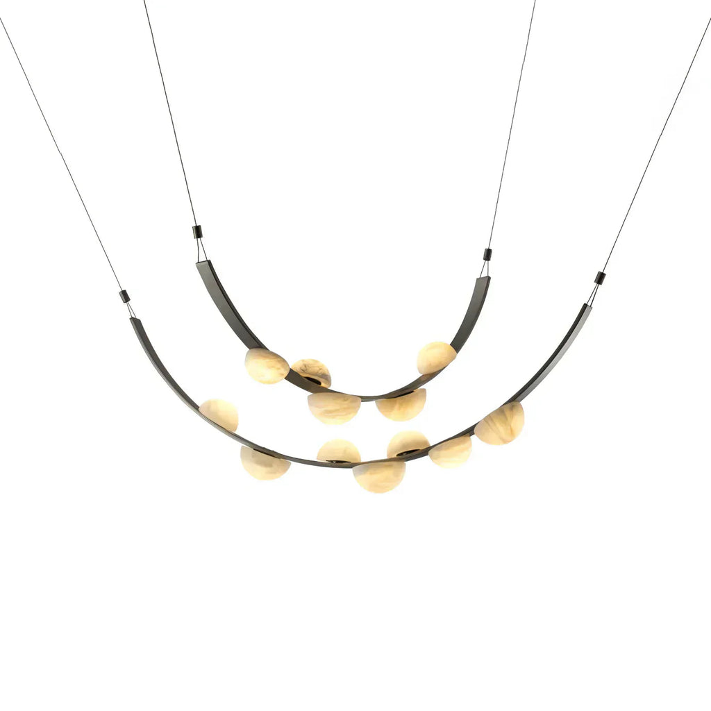 Alex Modern Dew Drops Alabaster Chandelier by Bling Lighting Studio