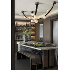 Alex Modern Dew Drops Alabaster Chandelier by Bling Lighting Studio