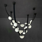 Alex Modern Dew Drops Alabaster Chandelier by Bling Lighting Studio