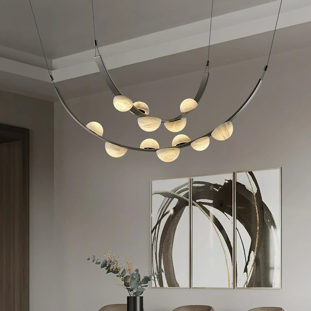 Alex Modern Dew Drops Alabaster Chandelier by Bling Lighting Studio