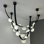 Alex Modern Dew Drops Alabaster Chandelier by Bling Lighting Studio