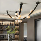 Alex Modern Dew Drops Alabaster Chandelier by Bling Lighting Studio