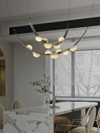Alex Modern Dew Drops Alabaster Chandelier by Bling Lighting Studio