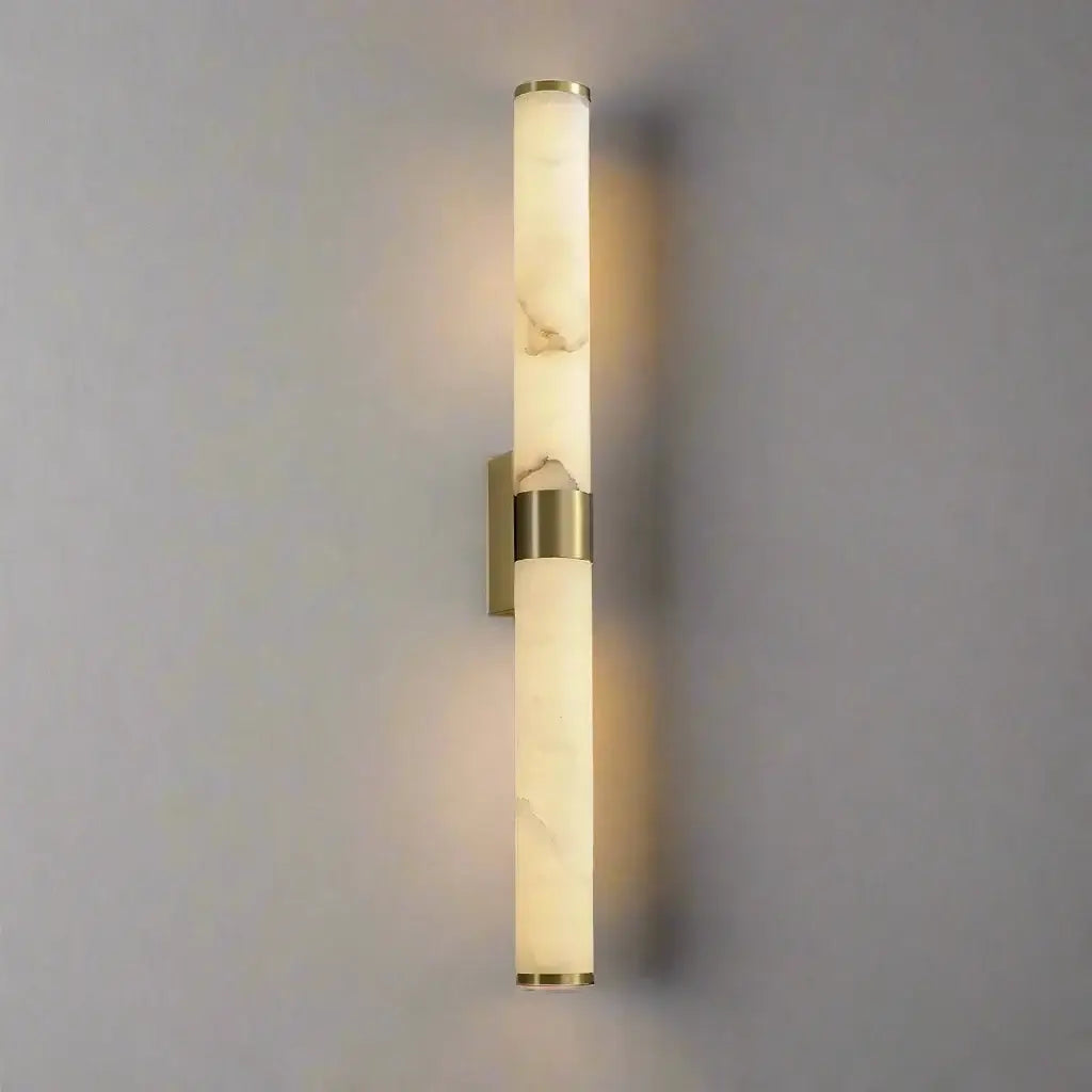 Altura 27" Alabaster & Copper Wall Sconce product image