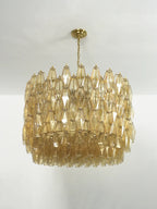 Amber Glass Prism Murano Style Chandelier product image