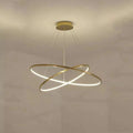 Amina Quartz Golden Rings Chandelier by Bling Lighting Studio