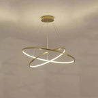 Amina Quartz Golden Rings Chandelier by Bling Lighting Studio