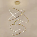 Amina Quartz Golden Rings Chandelier by Bling Lighting Studio