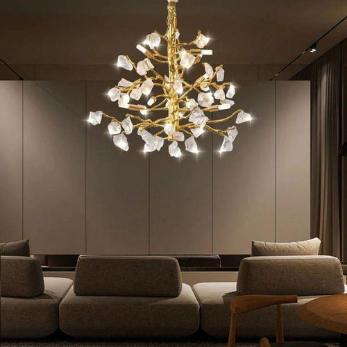 Amos Glass Branch Chandelier by Bling Lighting Studio