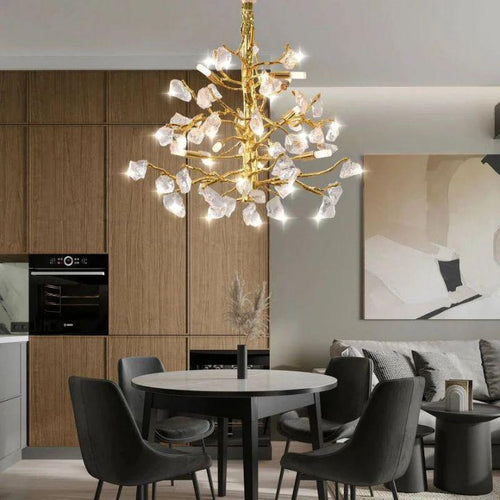 Amos Glass Branch Chandelier by Bling Lighting Studio