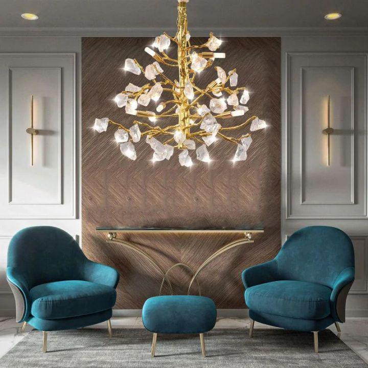 Amos Glass Branch Chandelier by Bling Lighting Studio