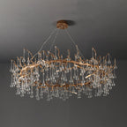 Anita Branch Brass Crystal Chandelier by Bling Lighting Studio