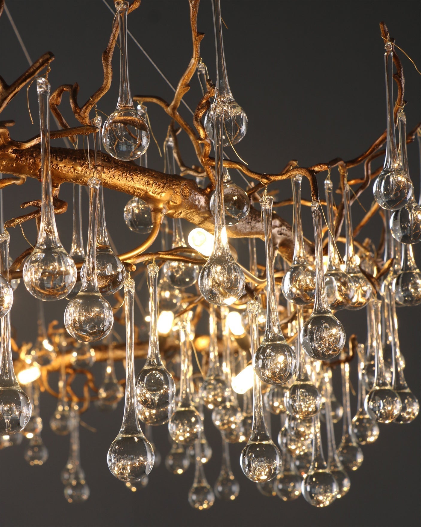 Anita Branch Brass Crystal Chandelier by Bling Lighting Studio