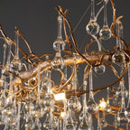 Anita Branch Brass Crystal Chandelier by Bling Lighting Studio