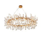 Anita Branch Brass Crystal Chandelier by Bling Lighting Studio