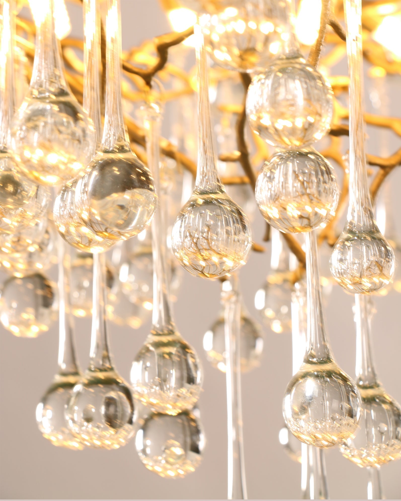 Anita Brass Branch Leaf Chandelier by Bling Lighting Studio