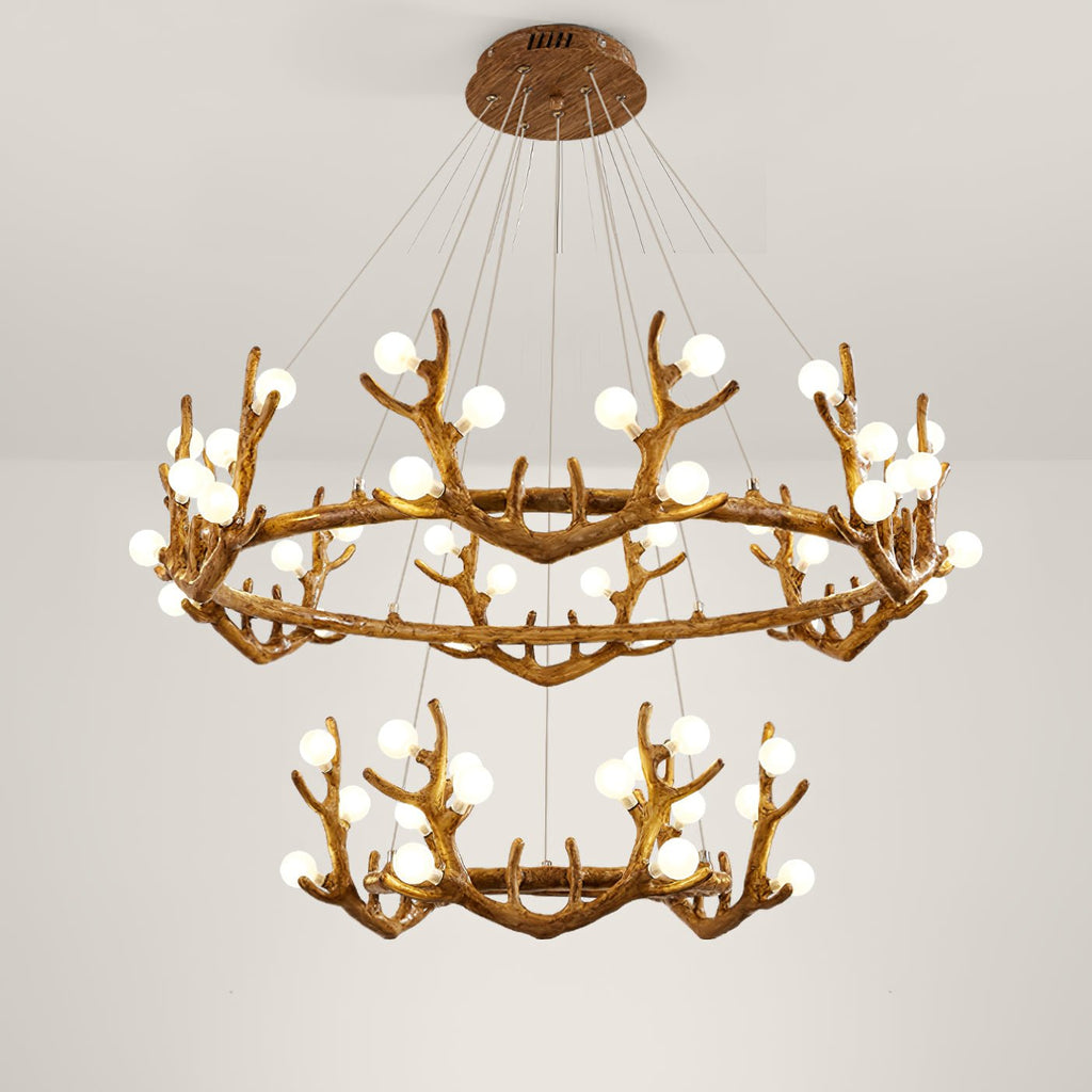 Antler Shape Branch Brass Chandelier additional product view