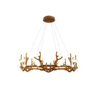 Antler Shape Branch Brass Chandelier material and finish detail