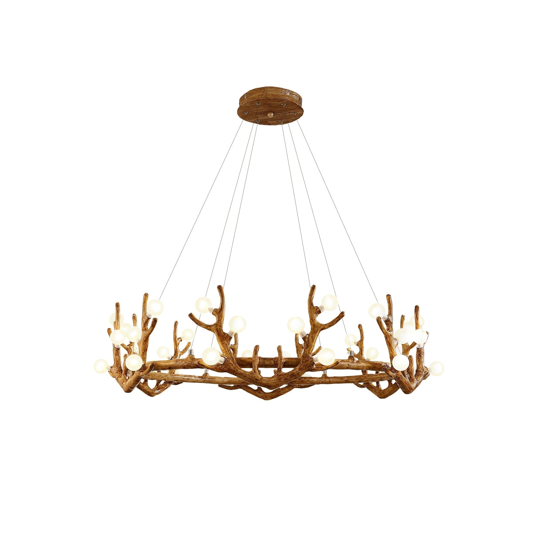 Antler Shape Branch Brass Chandelier material and finish detail