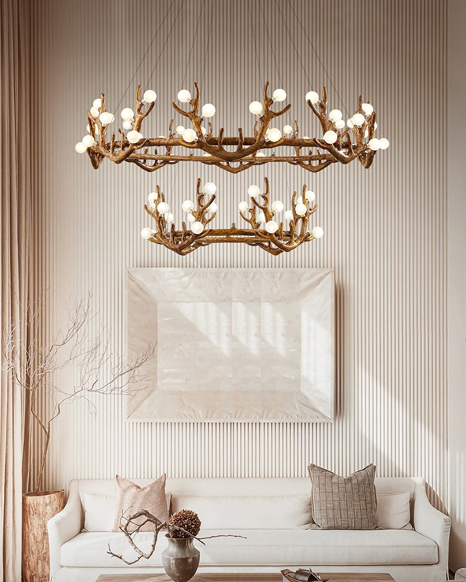 Antler Shape Branch Brass Chandelier product image