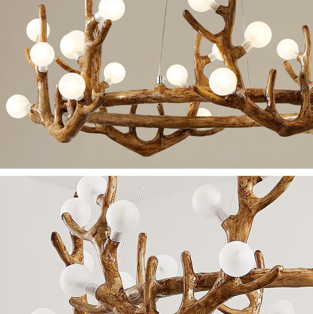 Antler Shape Branch Brass Chandelier product image