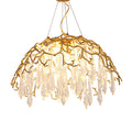 Aqua Dome Branch Brass Chandelier by Bling Lighting Studio