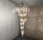 Arabella Blossom: Stairwell Lighting Chandelier - Long Drop Stairwell Pendant Lights - Foyer Staircase Chandelier
