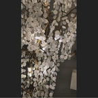 Arabella Blossom: Stairwell Lighting Chandelier - Long Drop Stairwell Pendant Lights - Foyer Staircase Chandelier