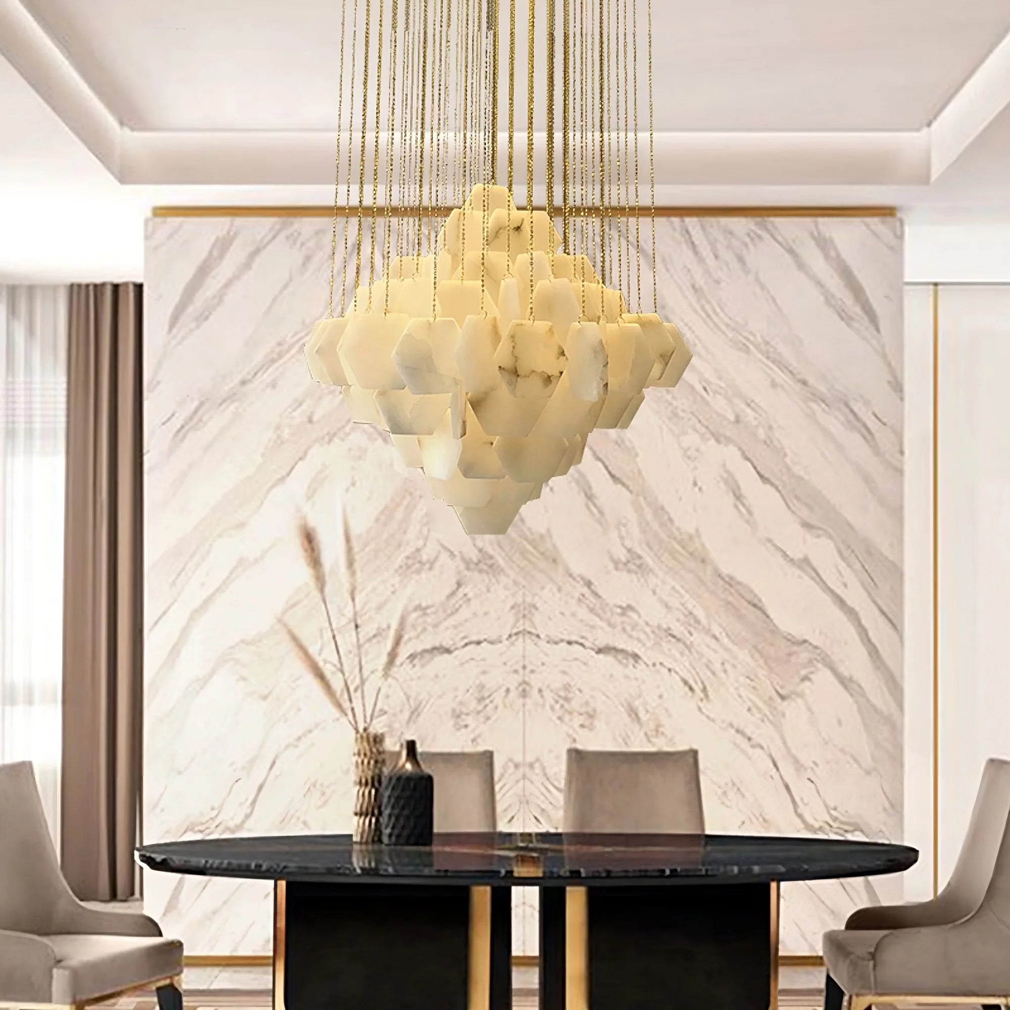 Arden Alabaster Pendant Chandelier additional product view