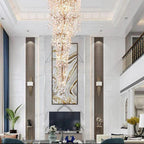 Ardent Large Crystal Branch Chandelier for Staircase by Bling Lighting Studio