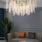 Ardent Branch Crystal Modern Linear Chandelier by Bling Lighting Studio