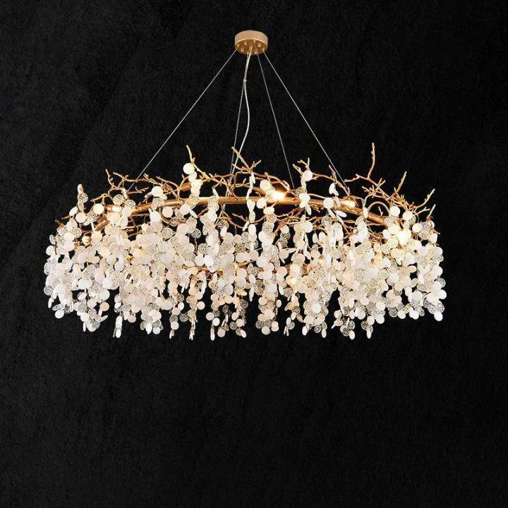 Ardent Branch Crystal Round Circle Chandelier by Bling Lighting Studio