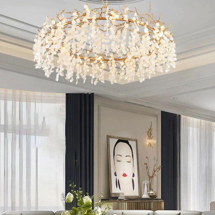 Ardent Branch Crystal Round Circle Chandelier by Bling Lighting Studio
