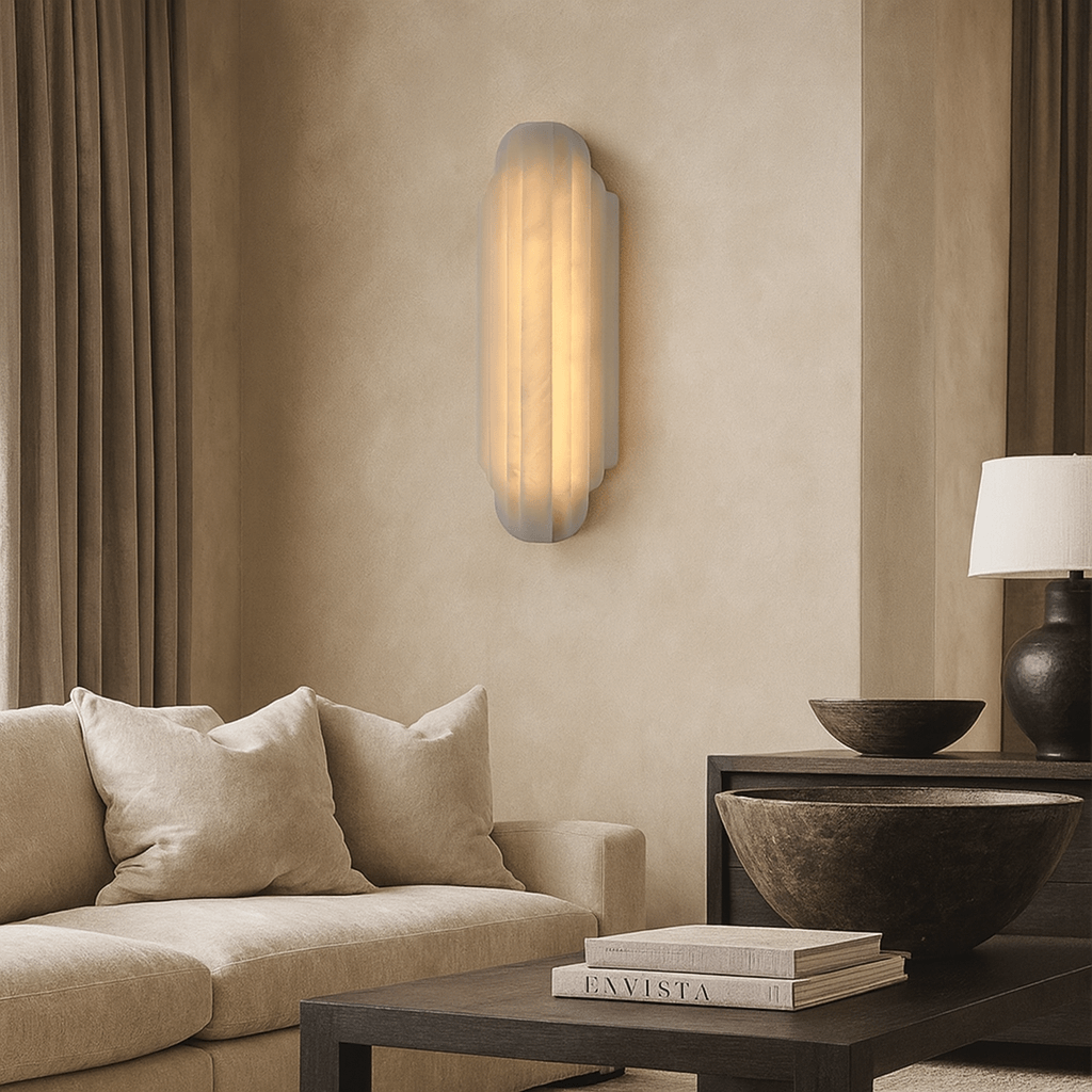 Arina Alabaster Sconce detail view