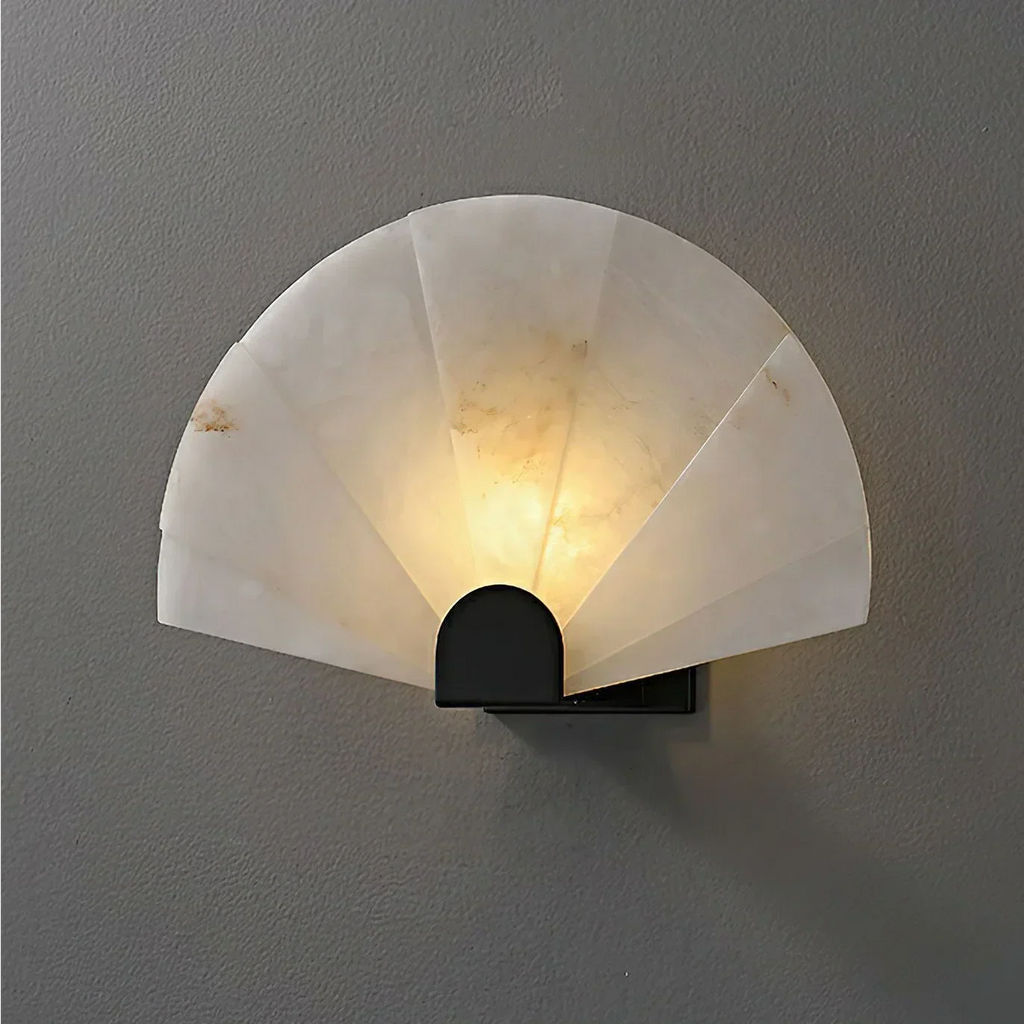ARLUME ALABASTER FAN WALL SCONCES by Bling Lighting Studio